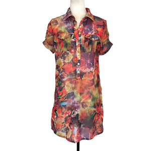 Dimy floral shirt dress